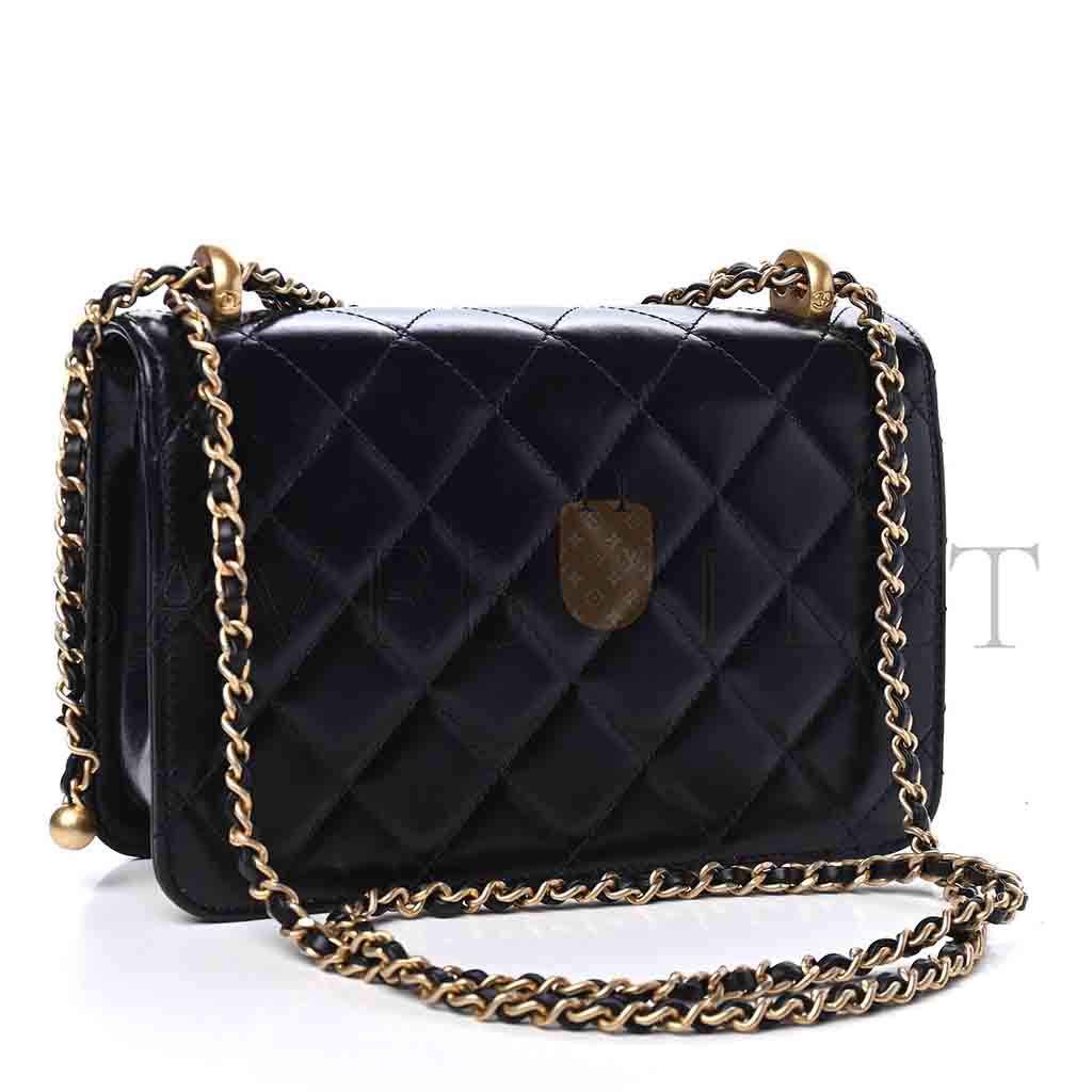 CHANEL MASTER CALFSKIN QUILTED MINI PERFECT FIT FLAP BLACK (22*14.5*8cm)